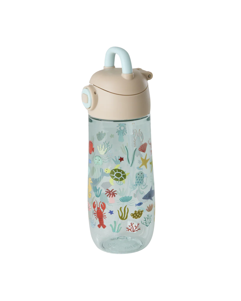 Tritan Flasche - Blau - Ocean Print