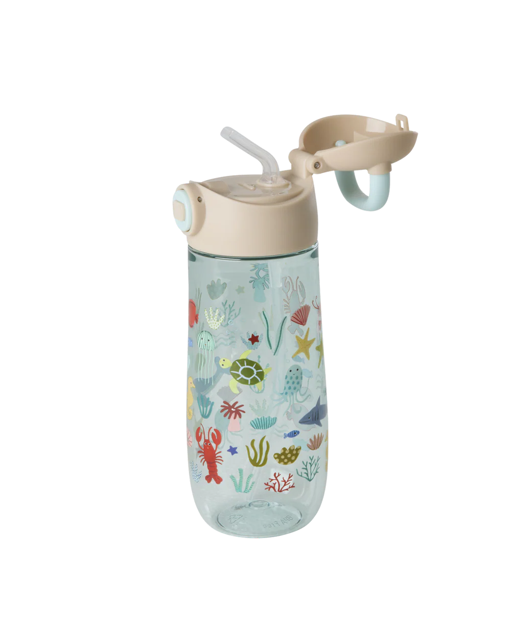 Tritan Flasche - Blau - Ocean Print