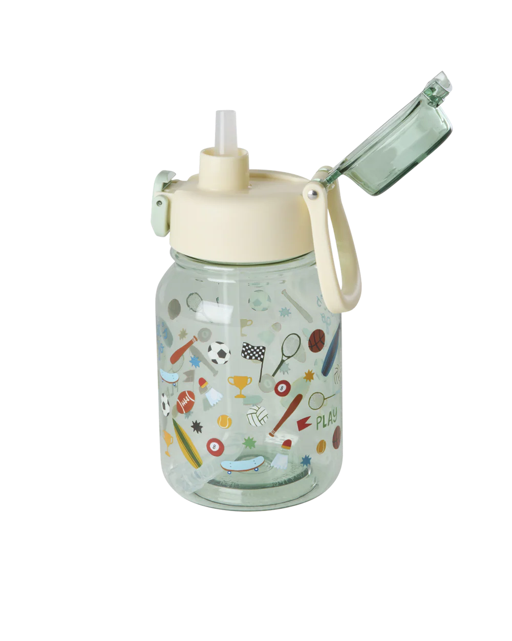 Tritan Flasche - Hellgrün - Sports Print