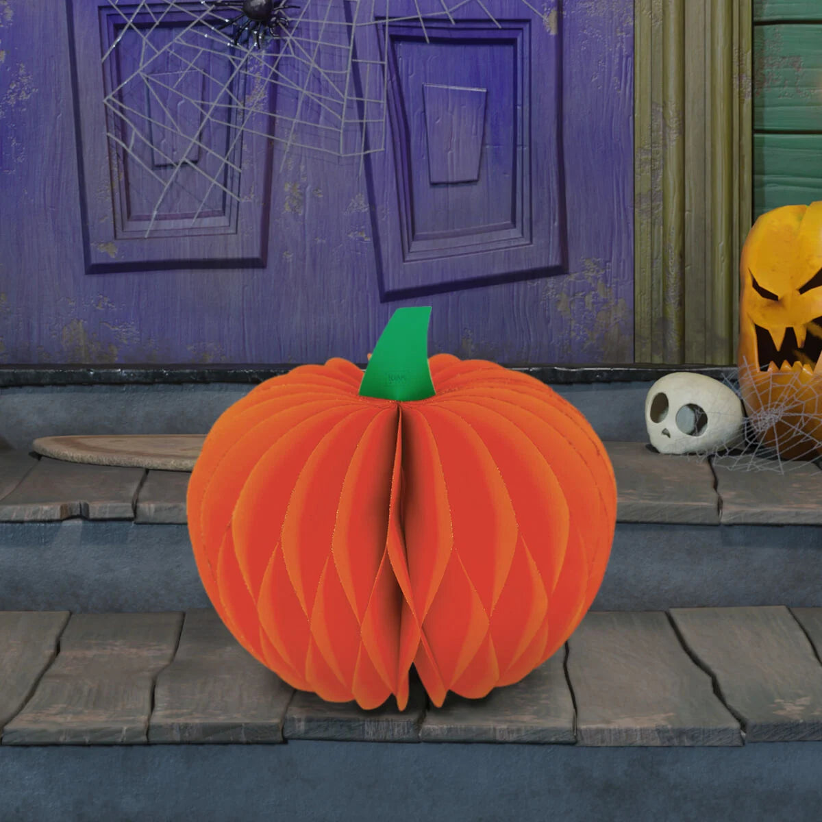 Faltbarer Halloween -Kürbis aus Papier - What a Pumpkin!