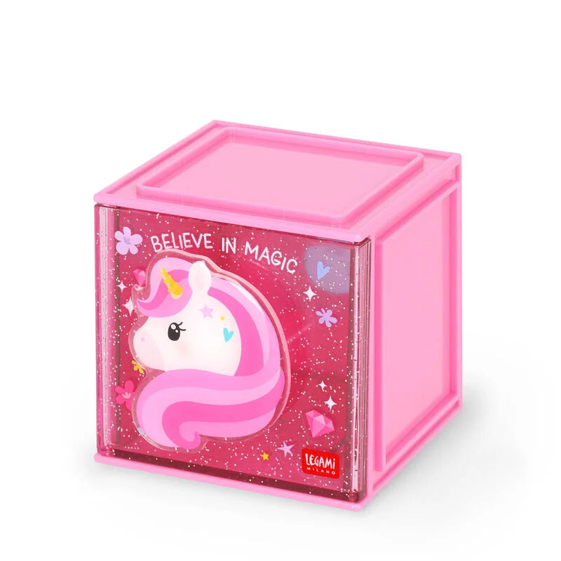 Erweiterbare Schreibtischbox - Cutie Cube, Unicorn