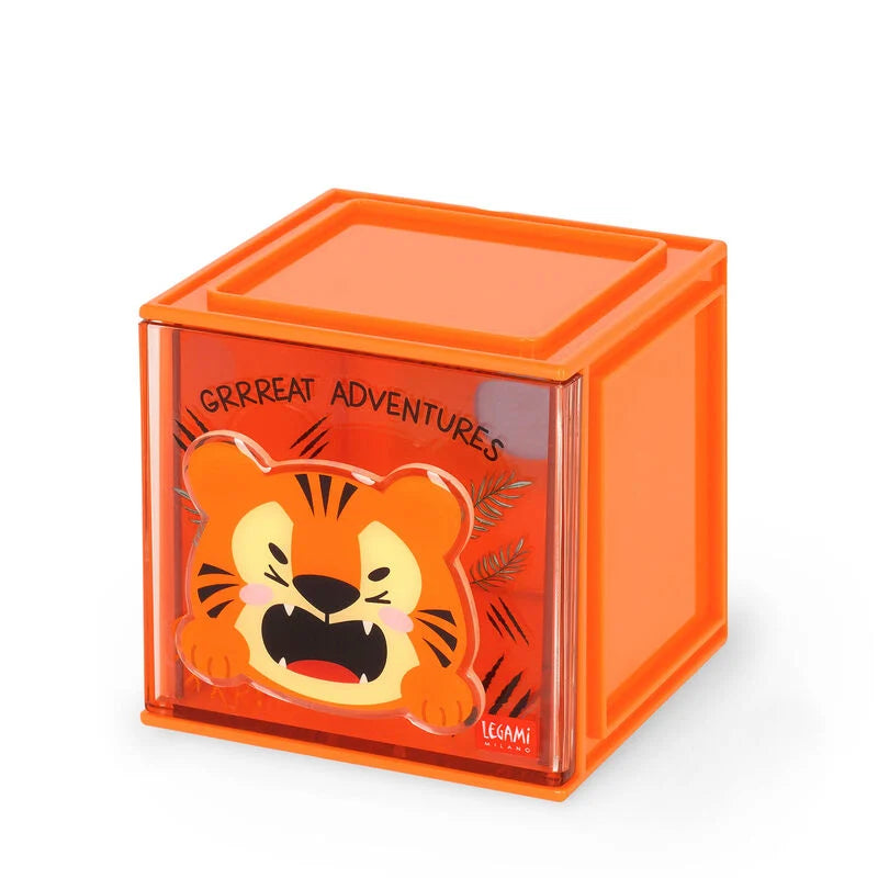 Erweiterbare Schreibtischbox - Cutie Cube, Tiger