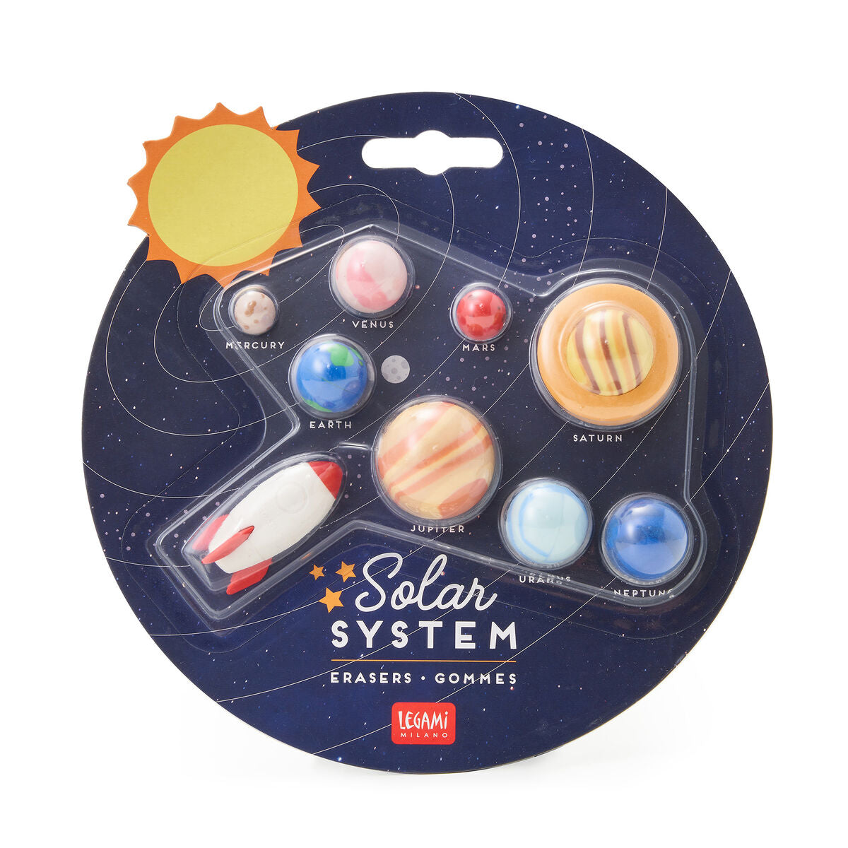 9 Radiergummis im Set - Solar System