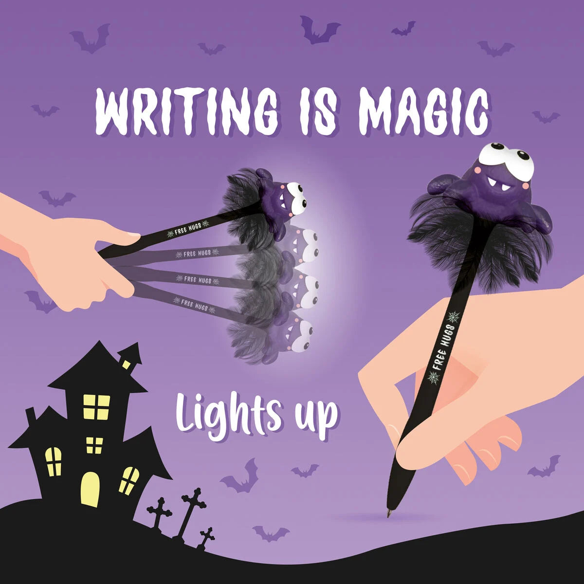 Leuchtender Kugelschreiber - Writing is Magic Halloween