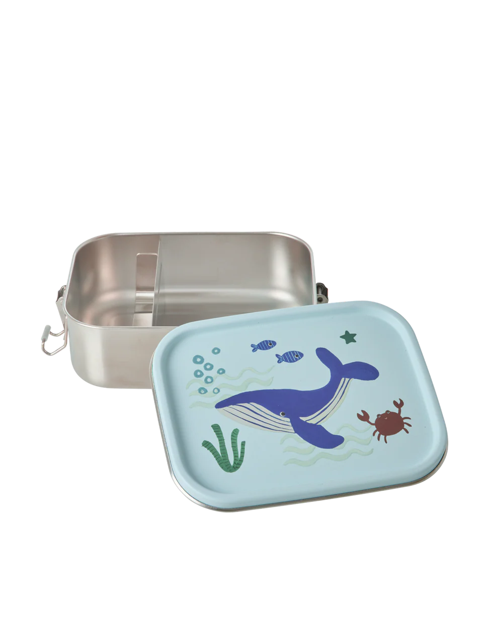 Kleine Rostfreier Stahl Brotdose - Blau - Ocean Print