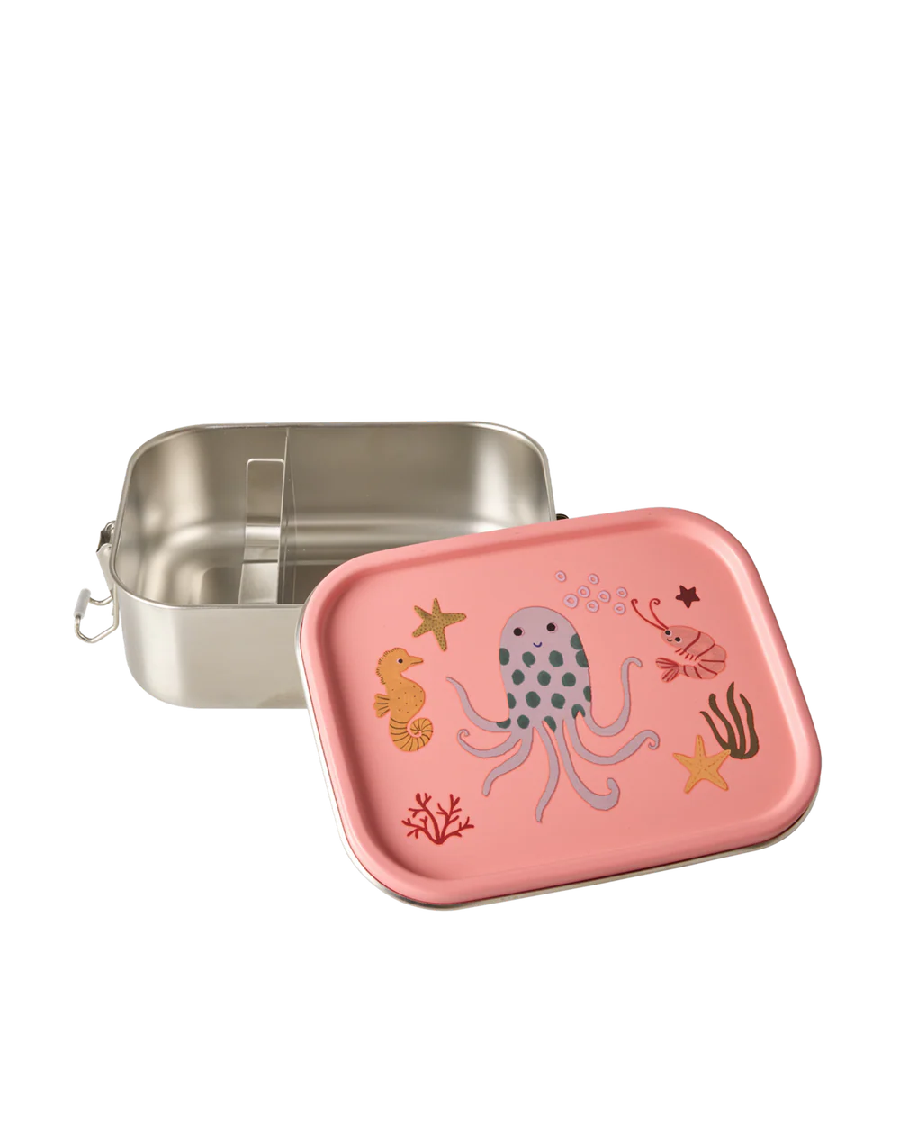 Kleine Rostfreier Stahl Brotdose - Koralle - Ocean Print