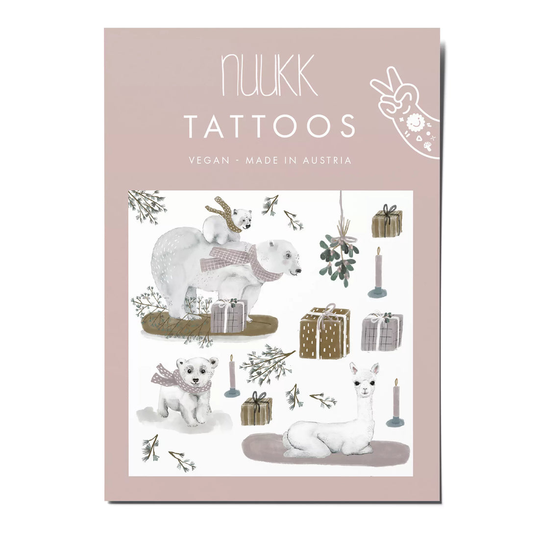 vegane Kindertattoos - Wintertiere