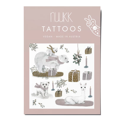 vegane Kindertattoos - Wintertiere