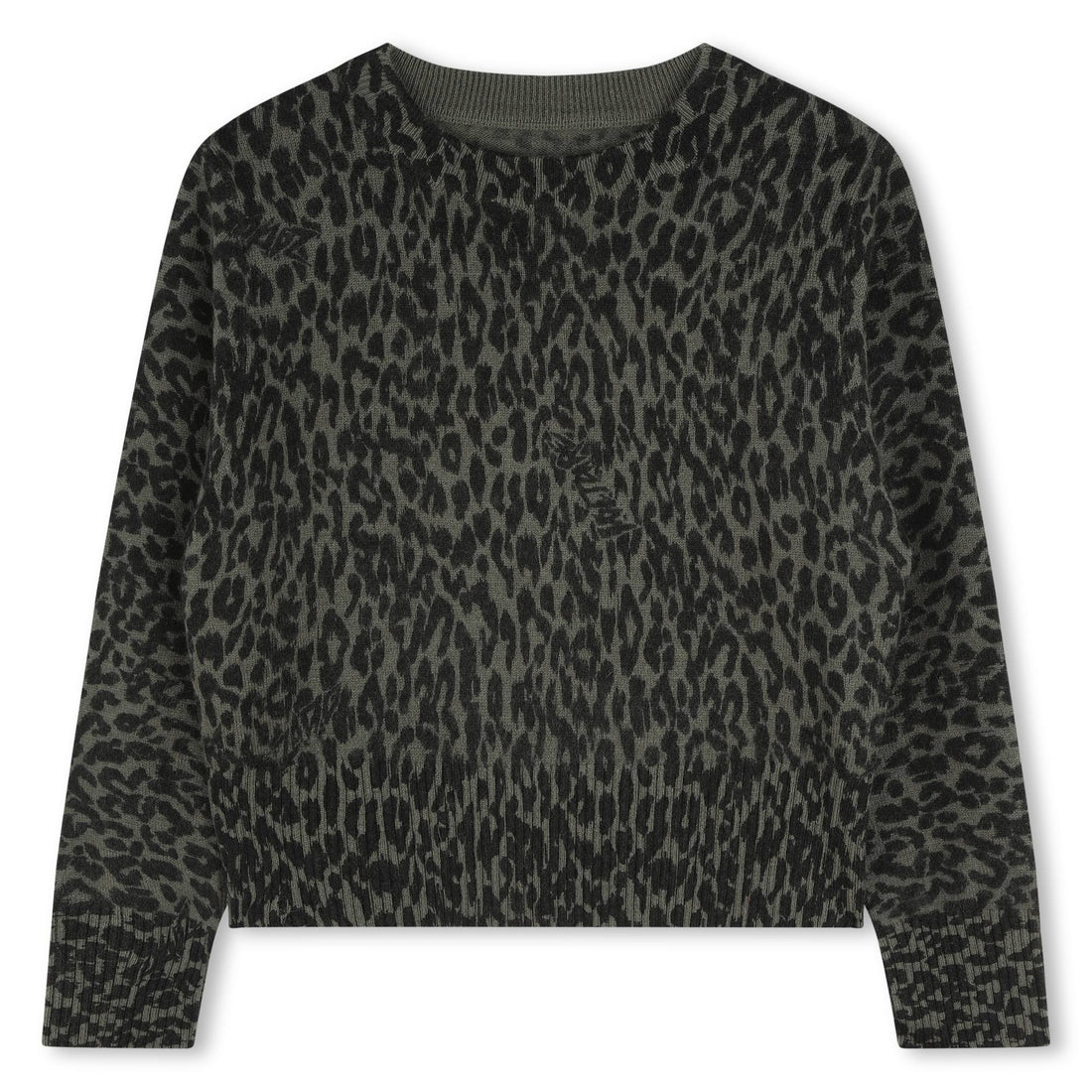 Kinder Leoparden-Jaquard-Pullover
