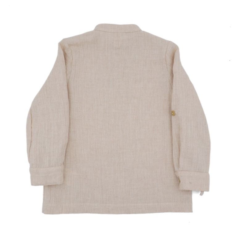 GOTS MINI Hemd, langer Arm Musselinstoff