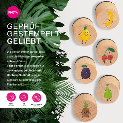 Holzstempel 6er Set, Fruits