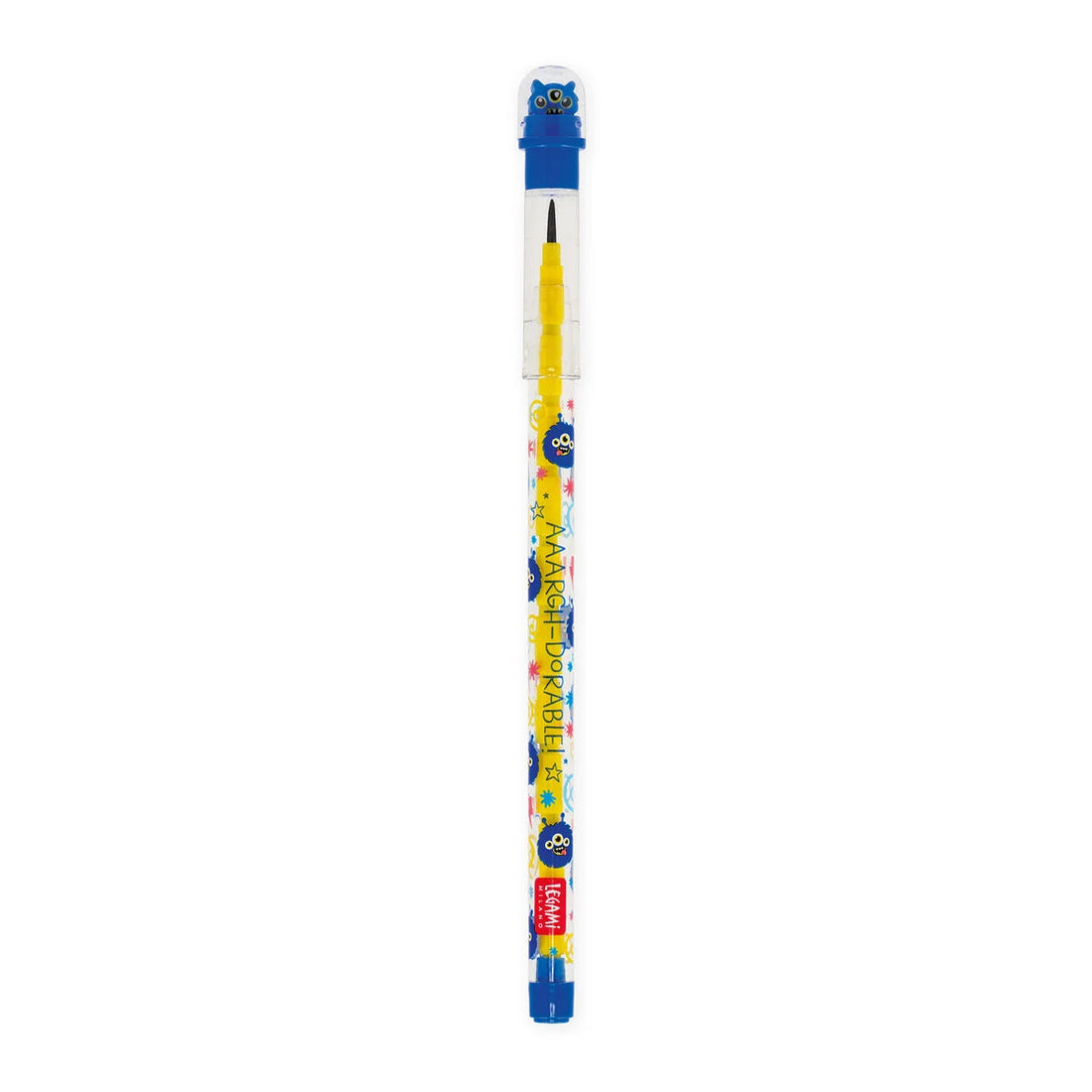 Stapelbarer Bleistift mit Radiergummi - Monster