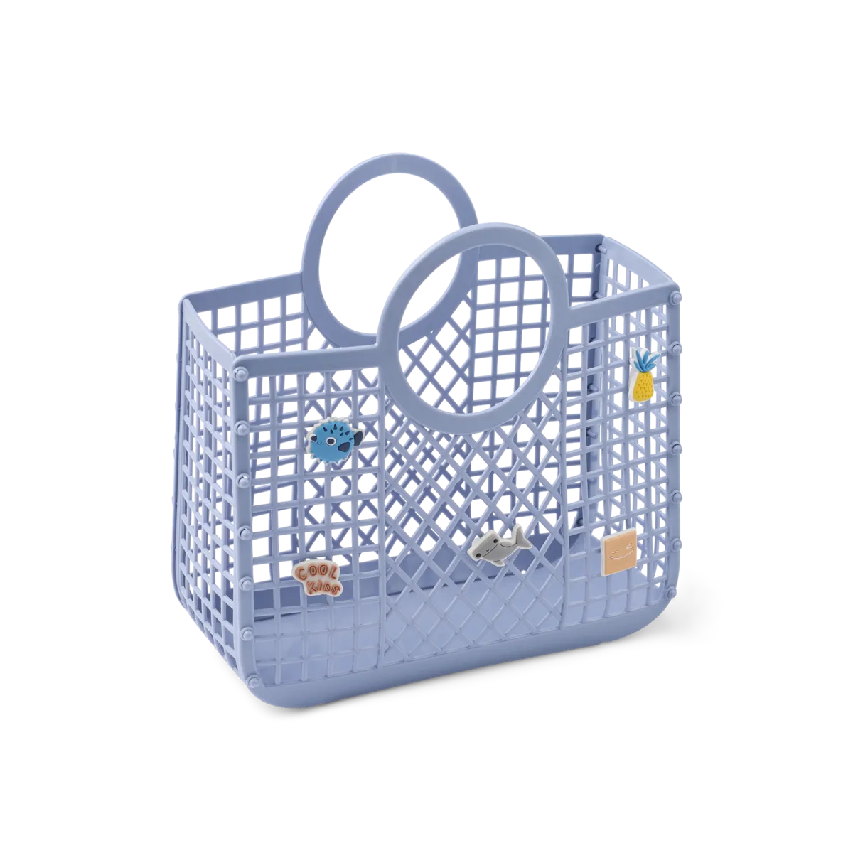 Korbtasche - Samantha mit Charms dusty lavender