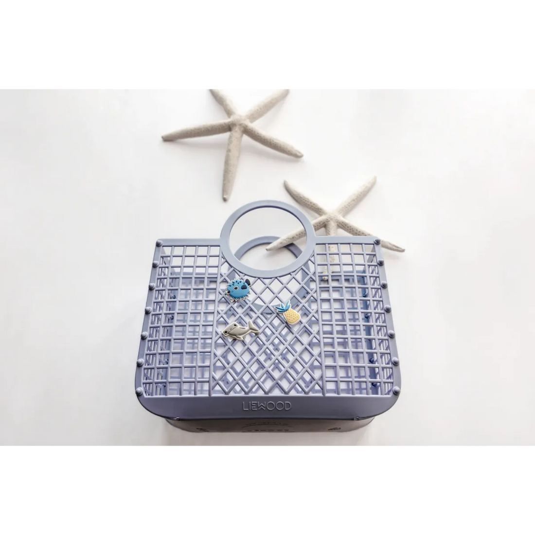 Korbtasche - Samantha mit Charms dusty lavender