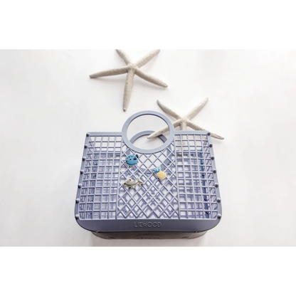 Korbtasche - Samantha mit Charms dusty lavender