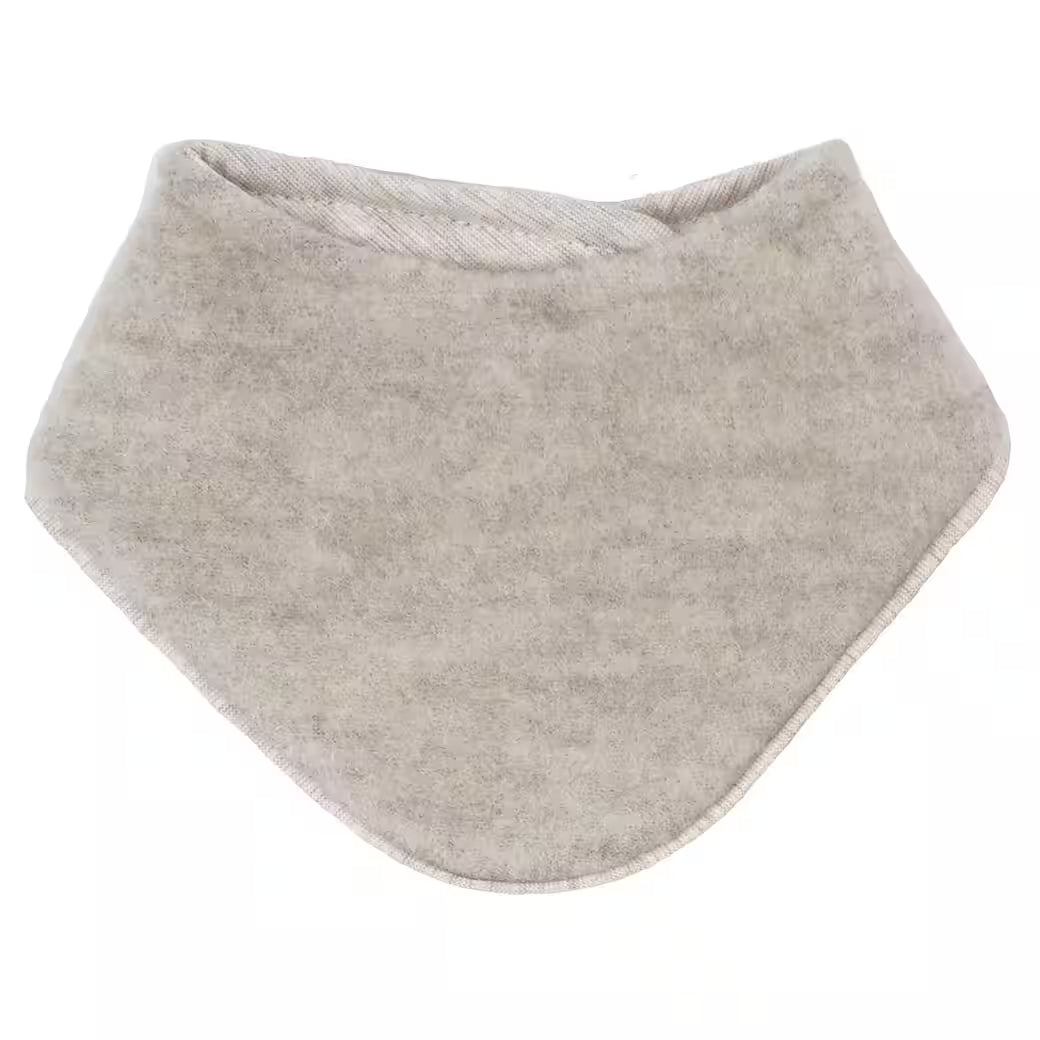 GOTS BABY-Tuch, Wollfleece Jerseyfutter, Klettverschluß - düne