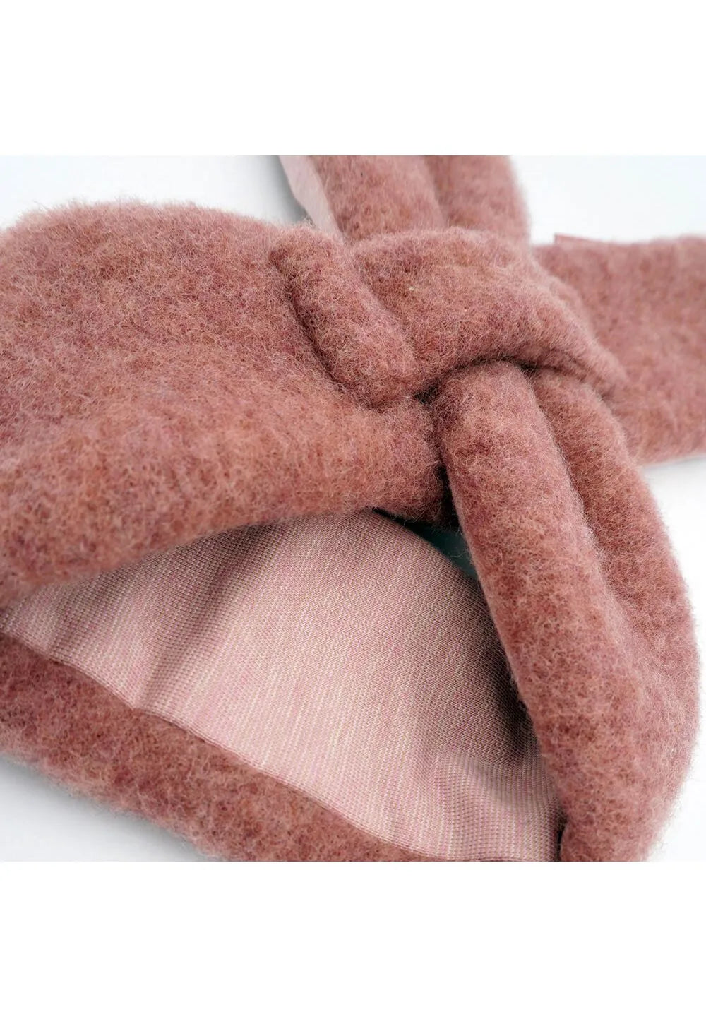 GOTS MINI-Steckschal, Wollfleece -heideroseliert