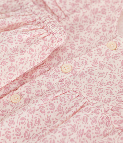 Kurzärmliges Babykleid mit Bloomers aus Musselin