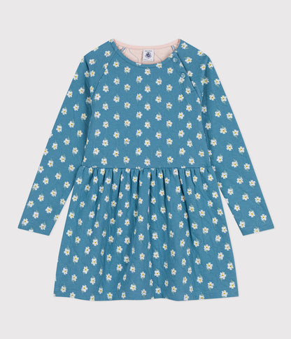 Langärmeliges Kleid mit Printmotiv aus Doppeljersey