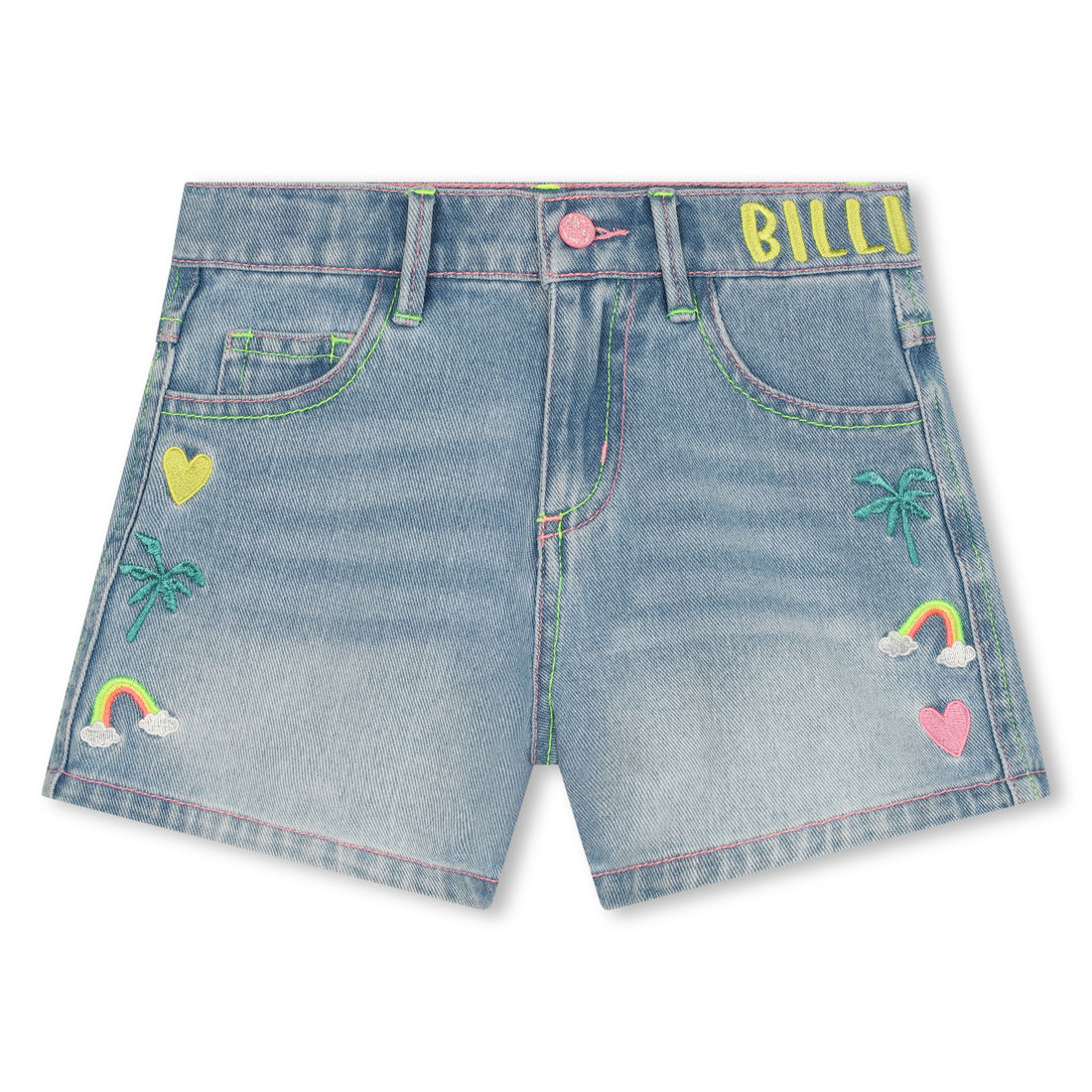 Bestickte Jeansshorts