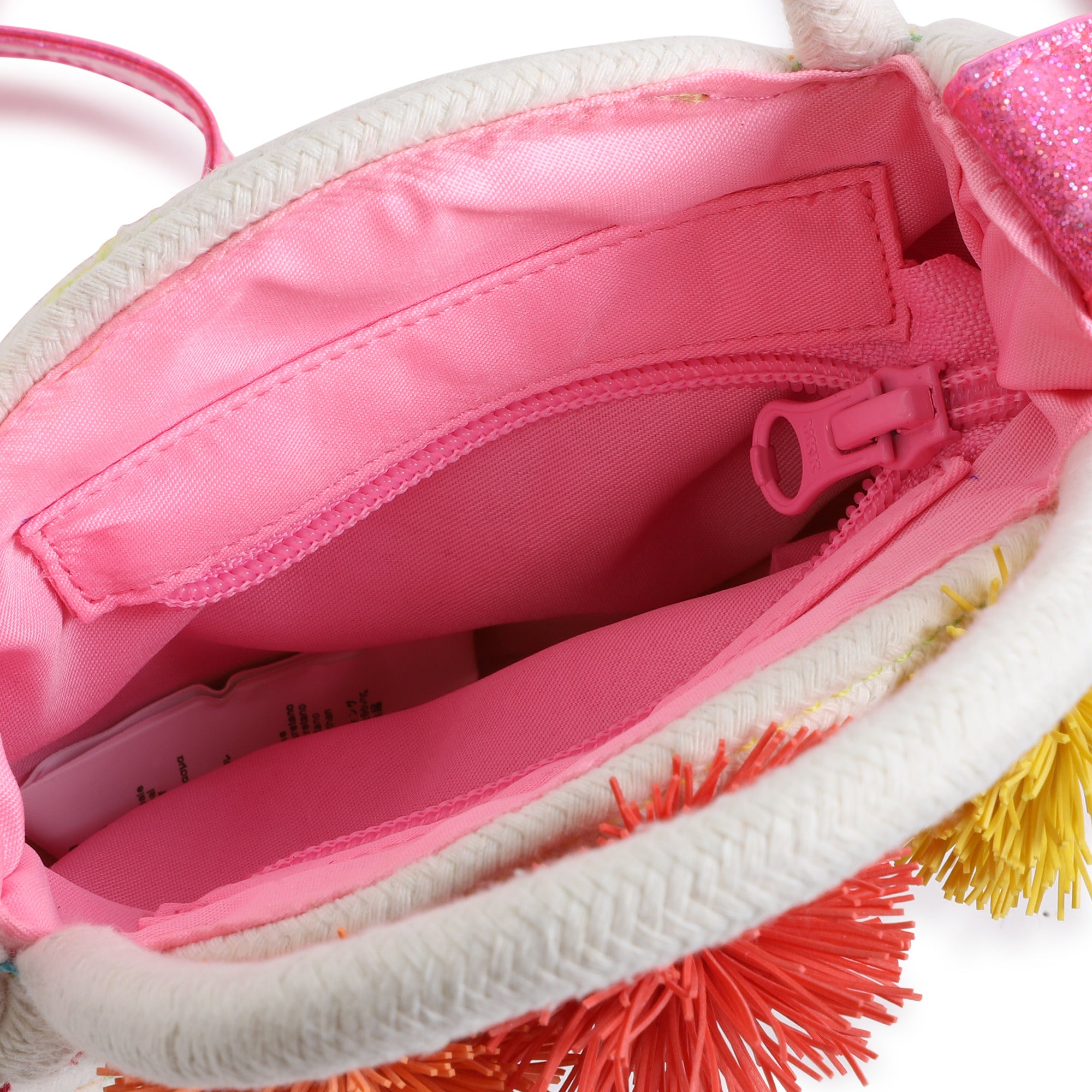 Mehrfarbige runde Tasche