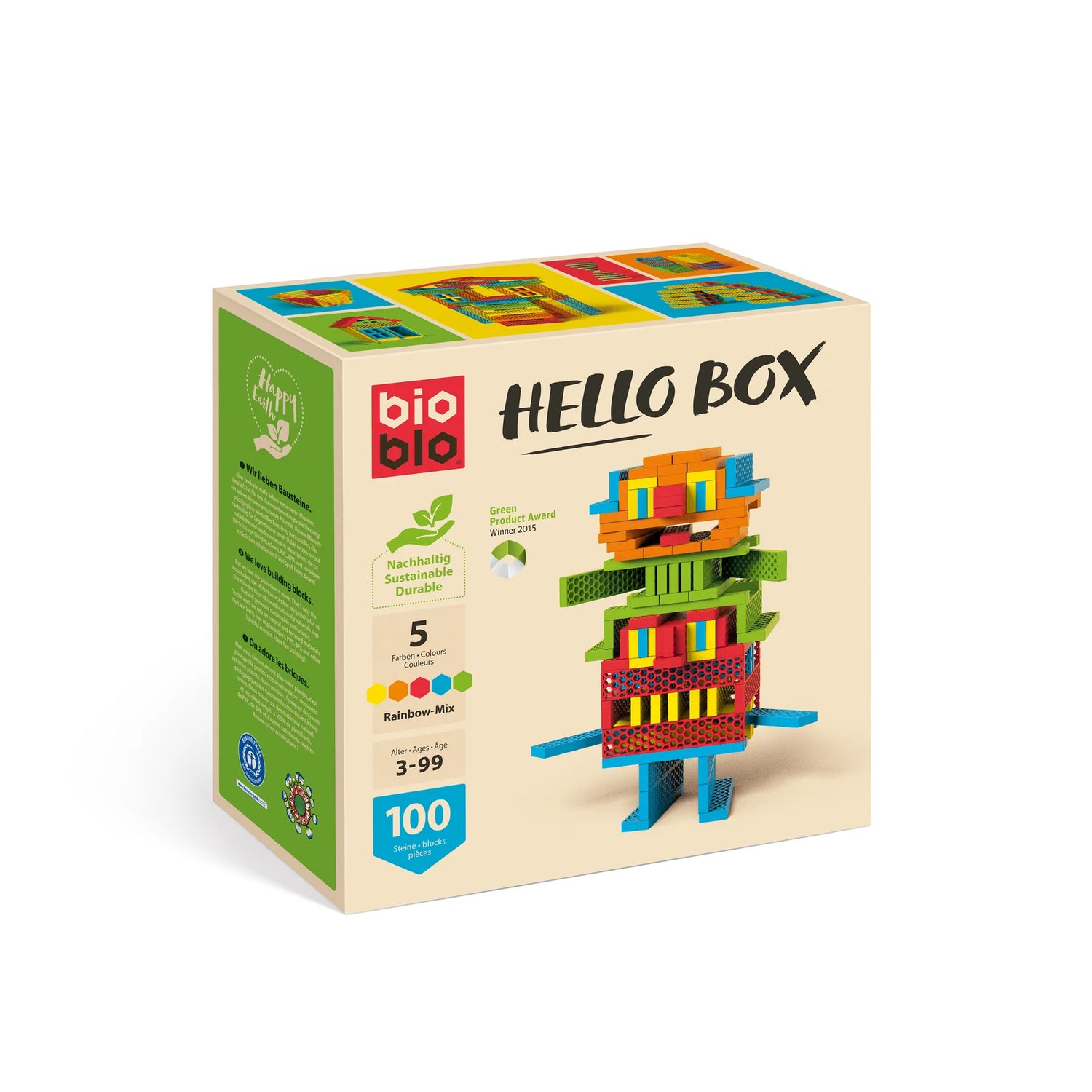 Hello Box &quot;Rainbow-Mix&quot; mit 100 Bausteinen