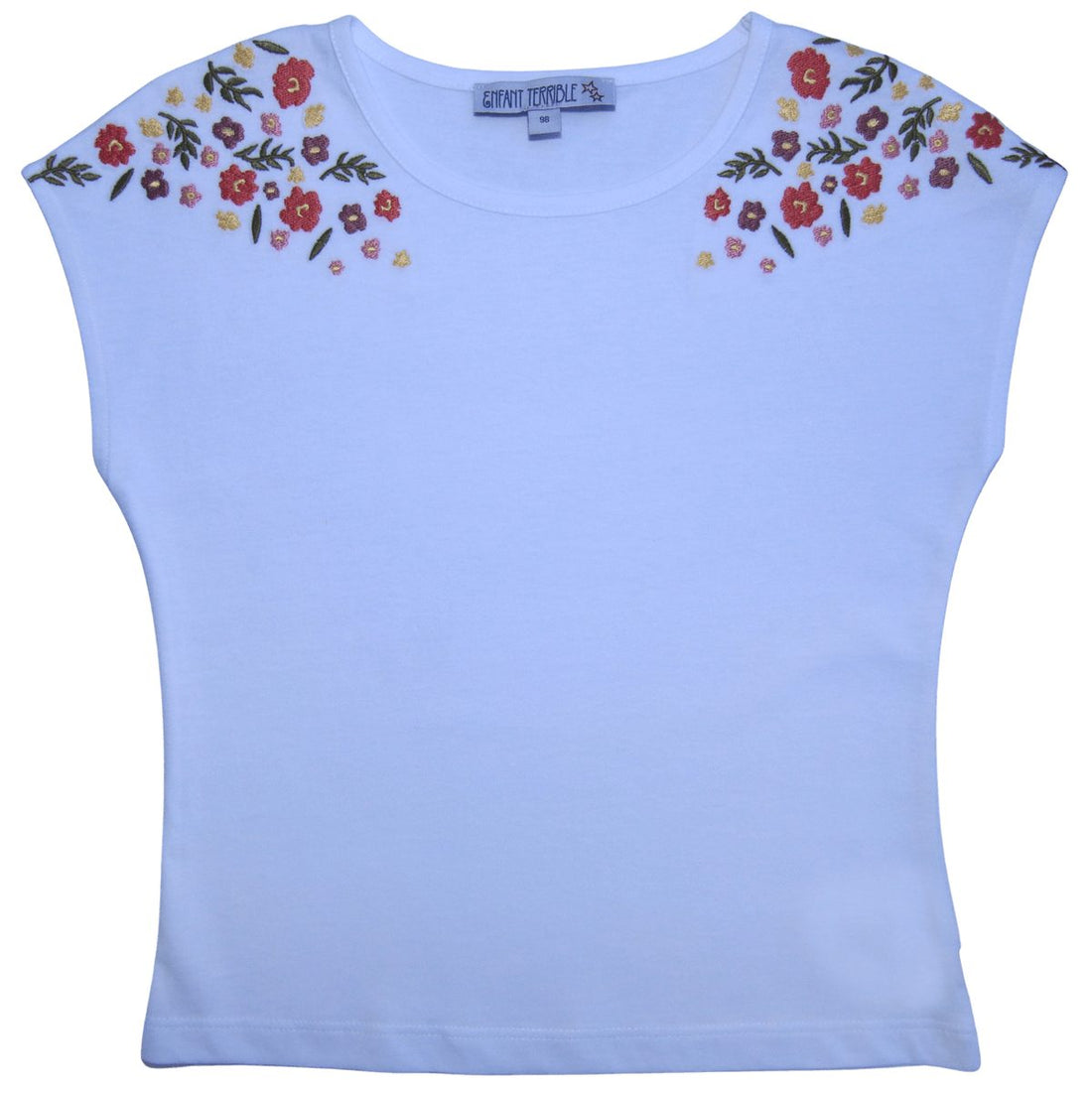 T-Shirt mit Blumenstickerei