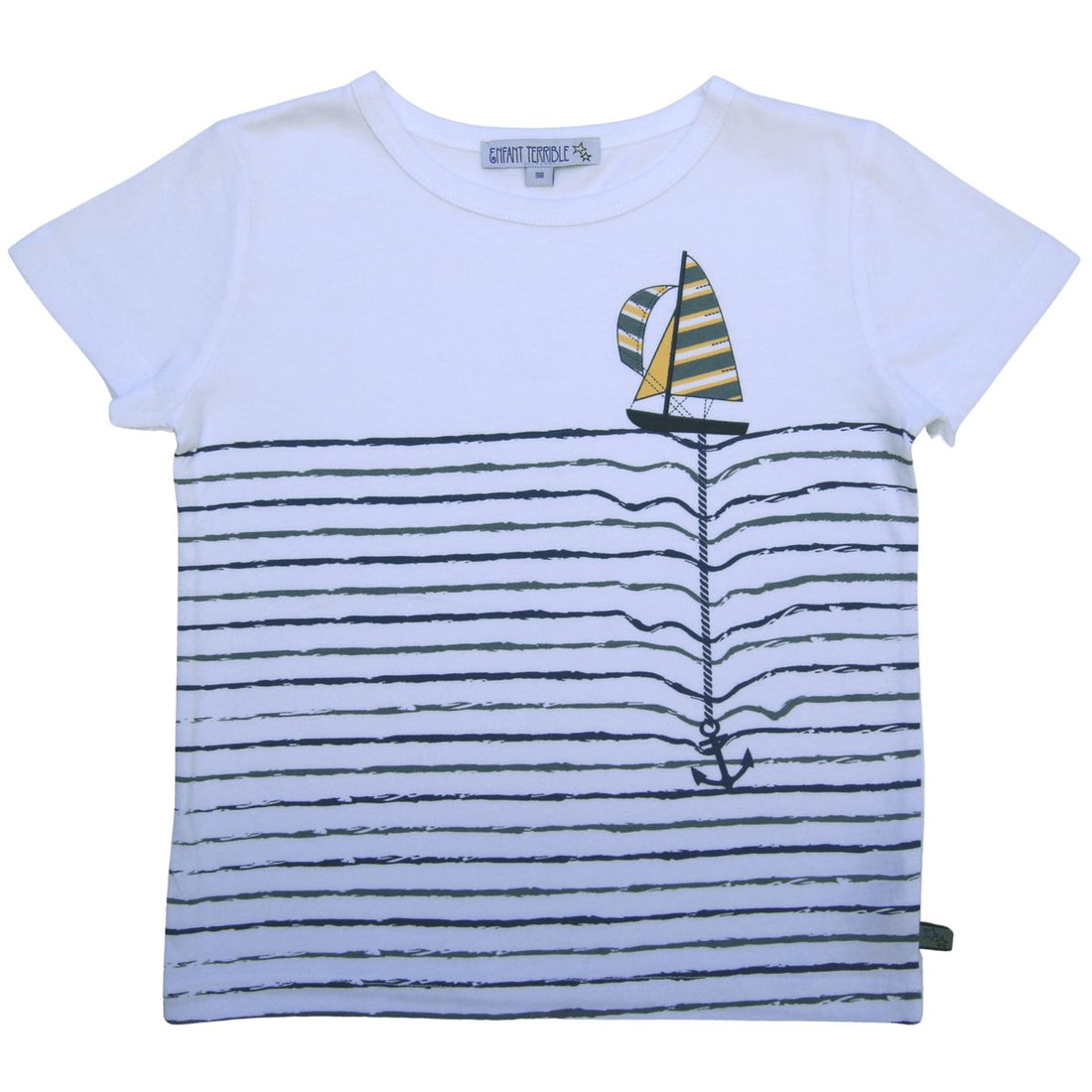 T-Shirt mit Segelbootdruck