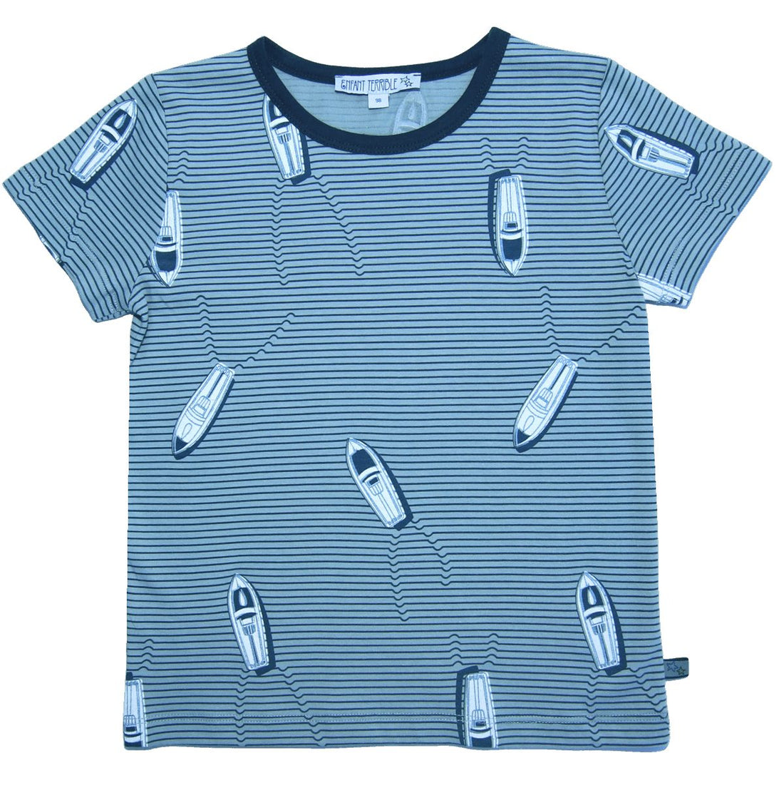 T-Shirt mit Booten - Alloverdruck