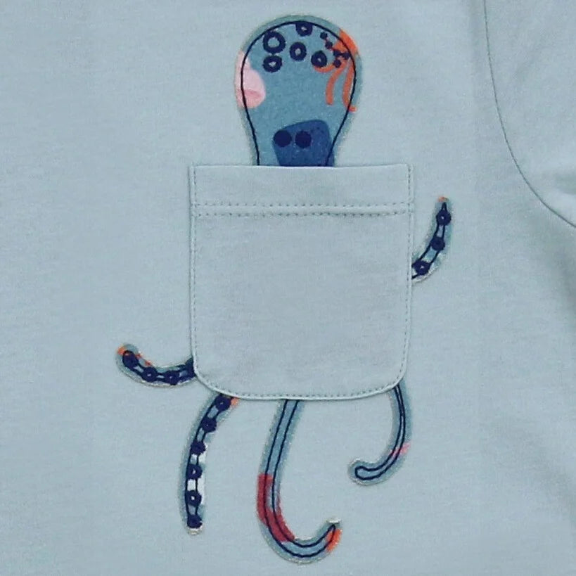 Shirt mit Oktopusapplikation