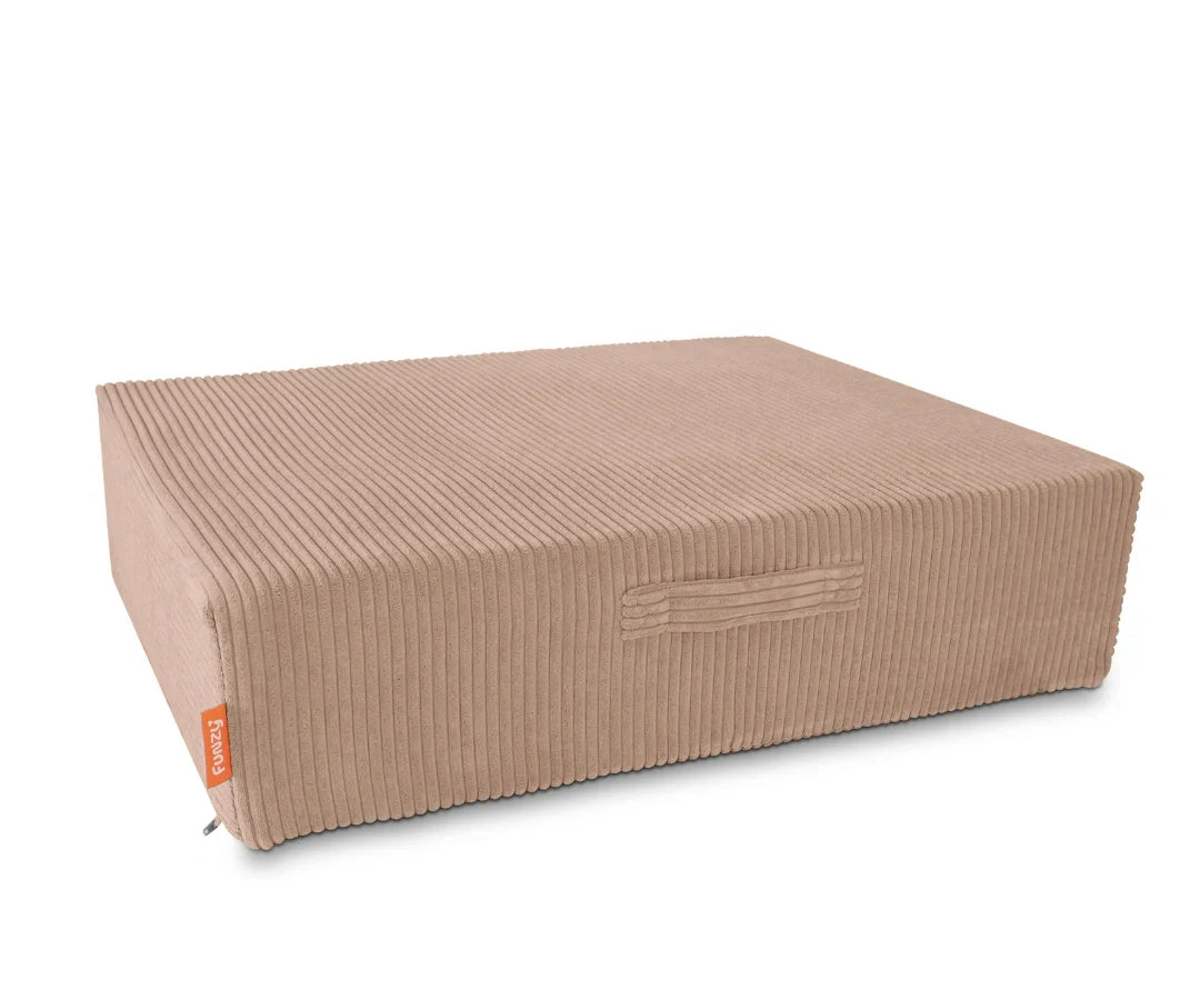 Hüpfpolster Cord Karamell Beige