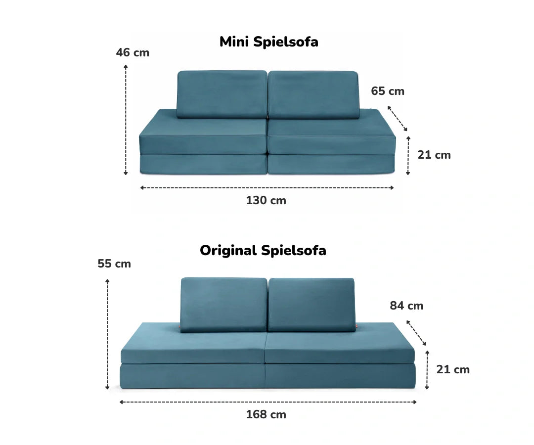MINI SPIELSOFA - Dino Türkis