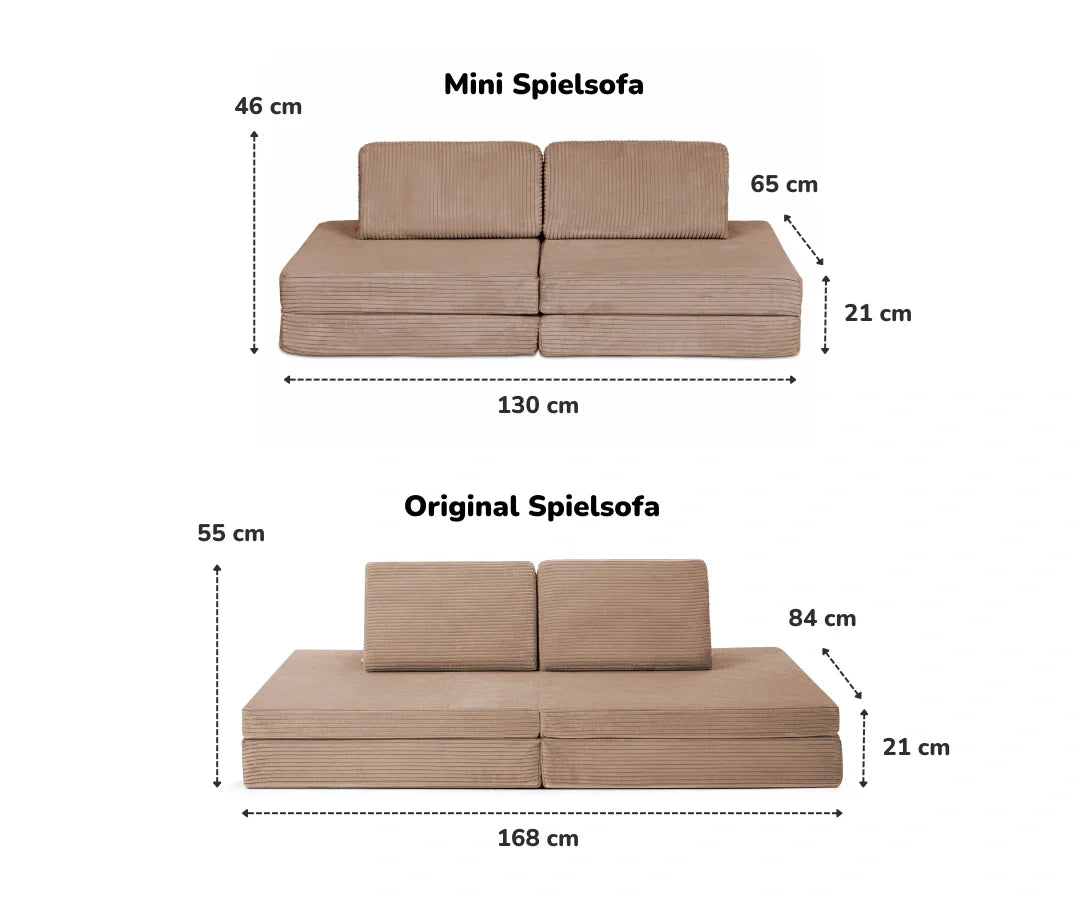 MINI SPIELSOFA - Cord Karamell Beige