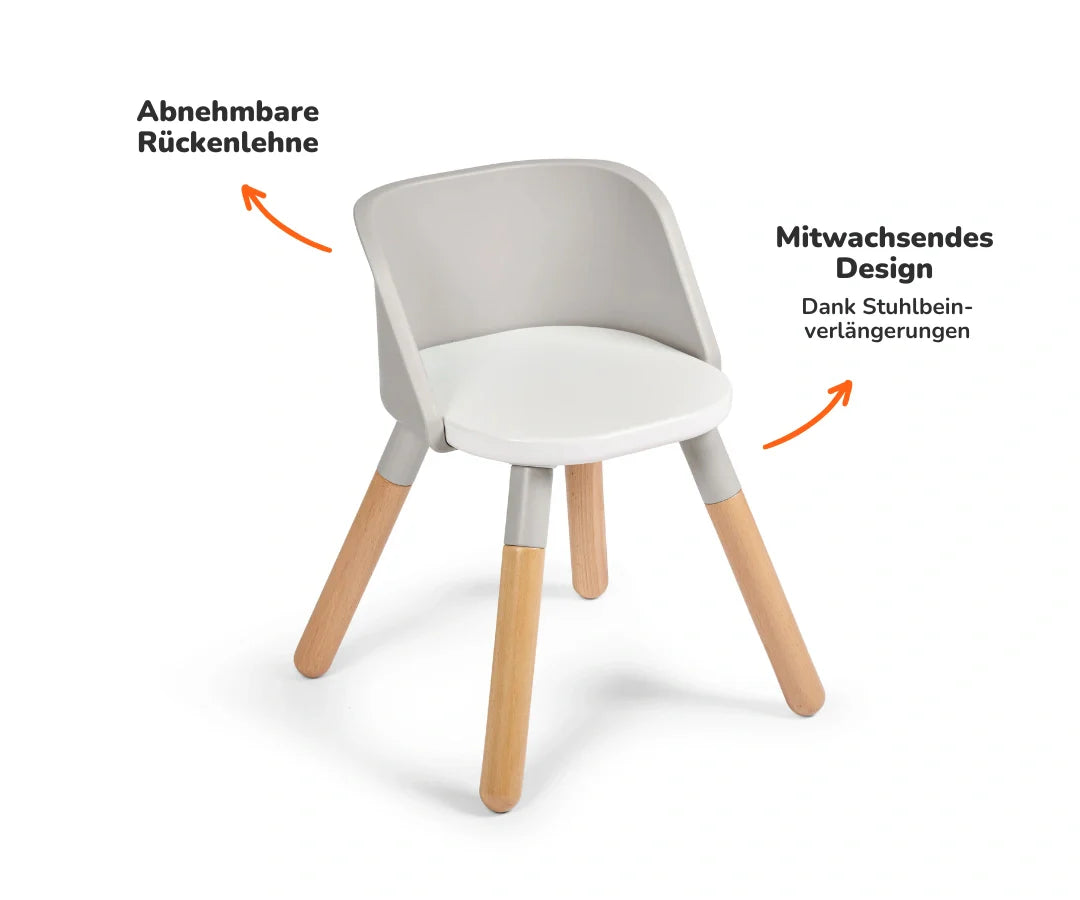 Funzy Spieltisch Stuhl - Graphit Grau