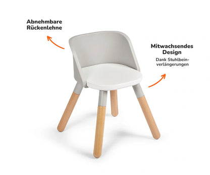 Funzy Spieltisch Stuhl - Graphit Grau