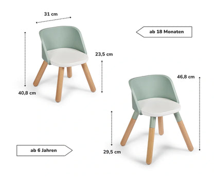 Funzy Spieltisch Stuhl - Pastell Grün
