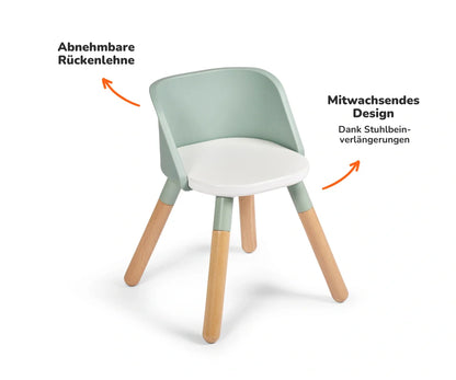Funzy Spieltisch Stuhl - Pastell Grün