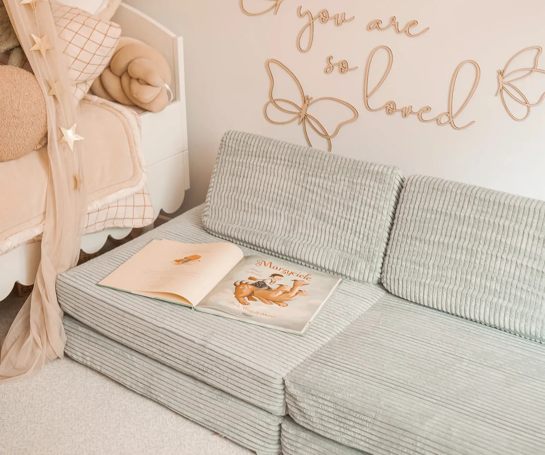 MINI SPIELSOFA - Cord Salbei Grün