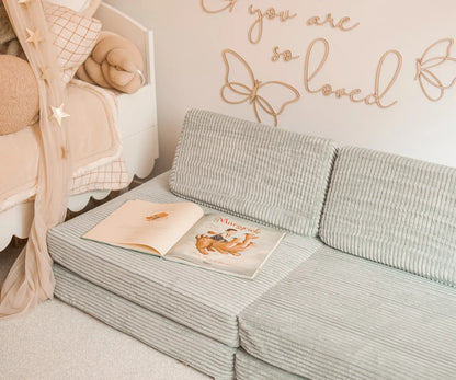 MINI SPIELSOFA - Cord Salbei Grün