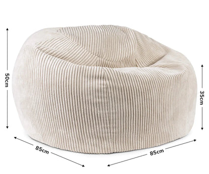 Sitzsack - Cord Creme Beige