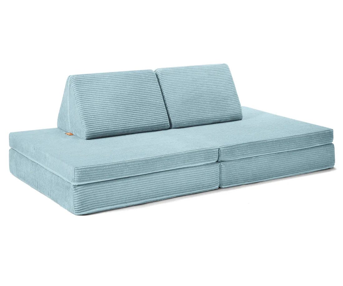 SPIELSOFA - Cord Lagune Blau