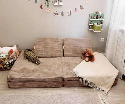 SPIELSOFA - Cord Karamell Beige