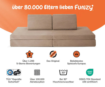 SPIELSOFA - Cord Karamell Beige