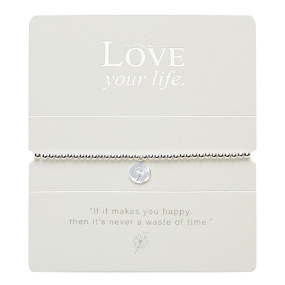 Kugelarmband - Love your life - Pusteblume