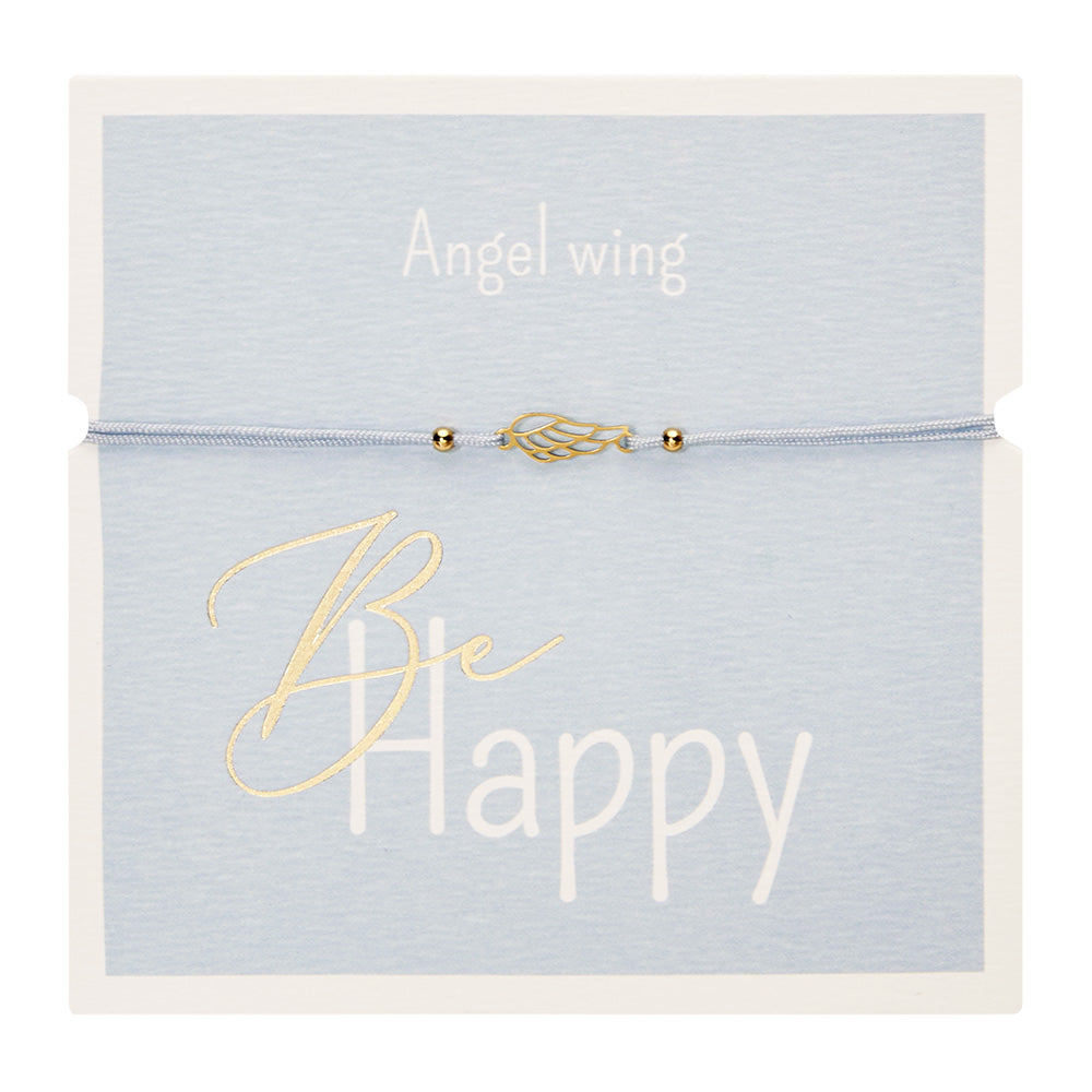 Armband - Be Happy - Angel wing