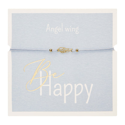 Armband - Be Happy - Angel wing