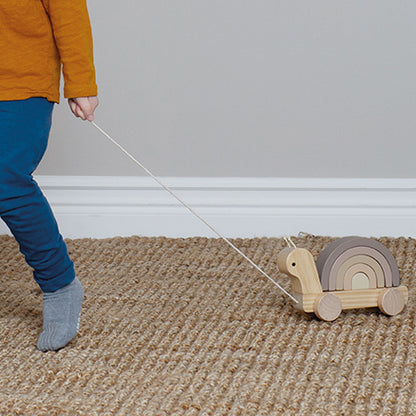 Nachziehspielzeug - Schnecke mit Regenbogen