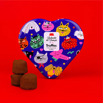 Chocolat des Francais Herzbox mit Trüffeln