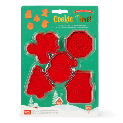 5er-Set Plätzchenformen mit Stempel - Cookie Time!