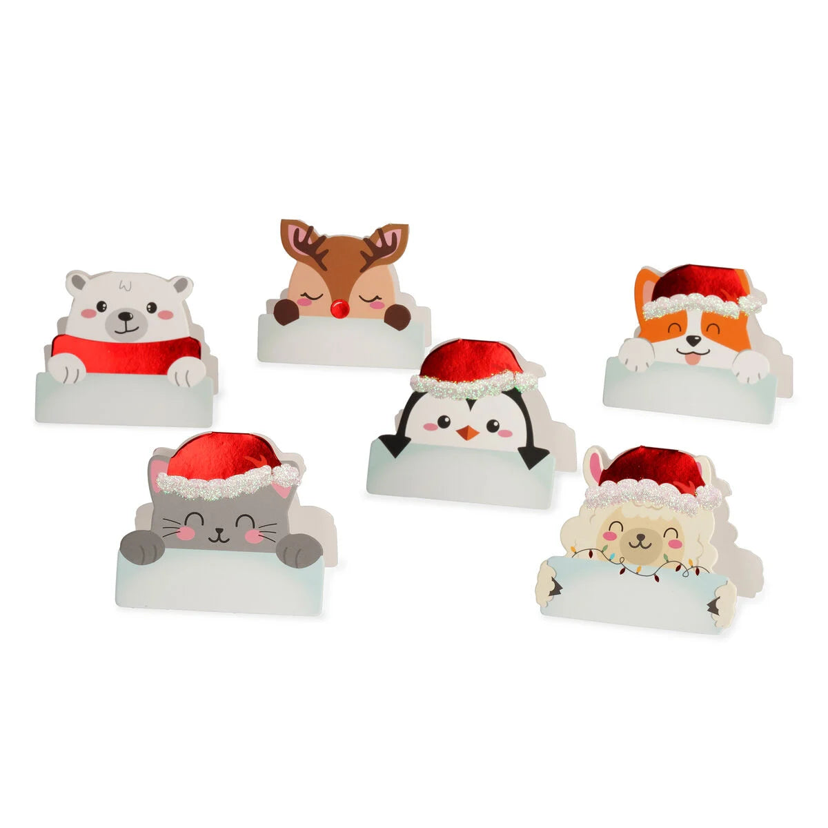 Set mit 12 weihnachtlichen Tischkärtchen